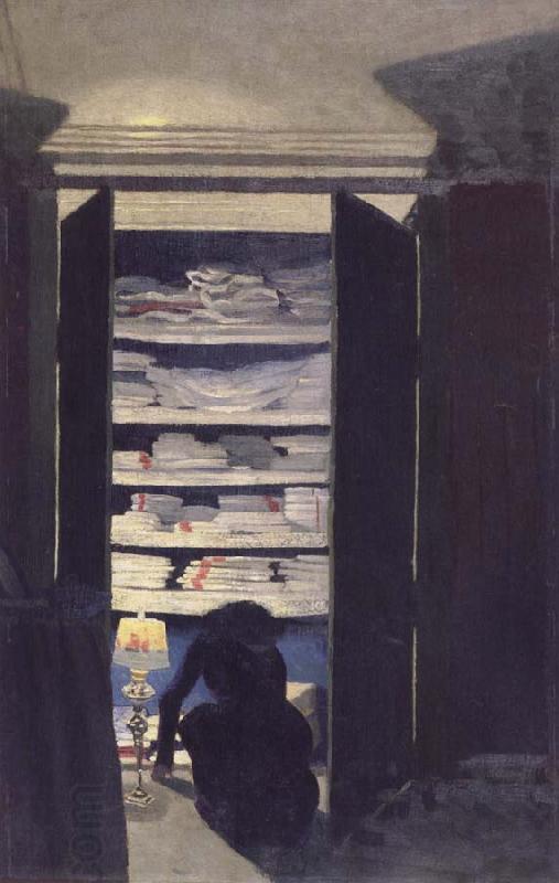 Felix Vallotton Woman Searching through a cupboard China oil painting art